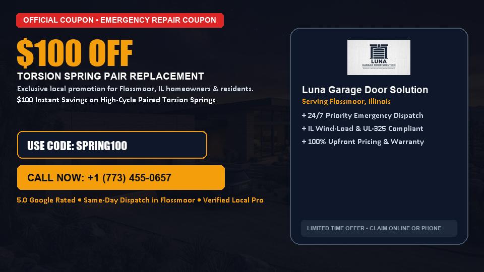 Luna Garage Door Solution $100 OFF Dual Torsion Spring Replacement